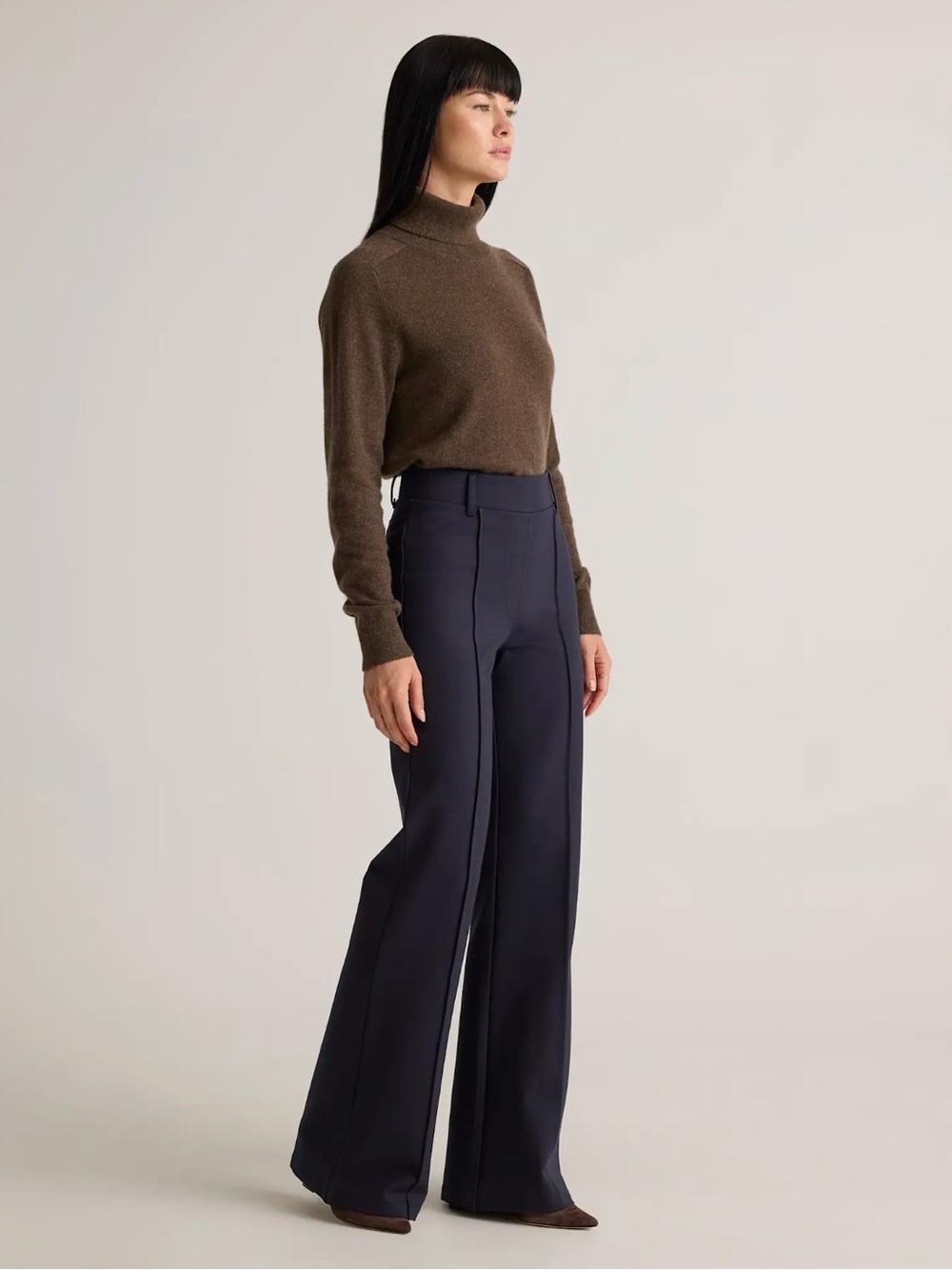 Ultra Stretch Ponte Flare Leg Pants - Picture 4 of 7